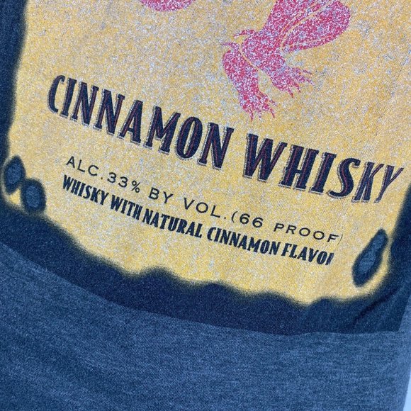 Fireball Cinnamon Whisky Bottle Label Graphic T-Shirt Size M Ripple Junction - Picture 6 of 12